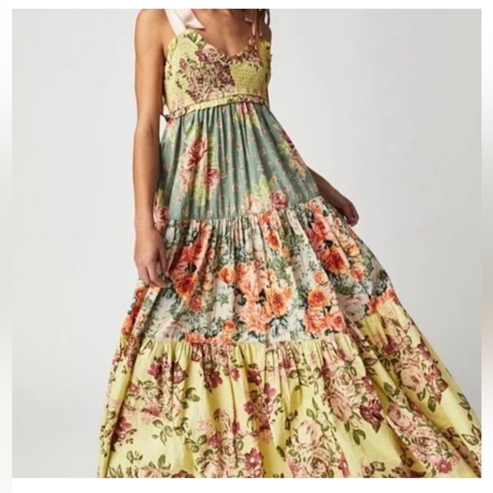 Free people bluebell, floral maxi dress